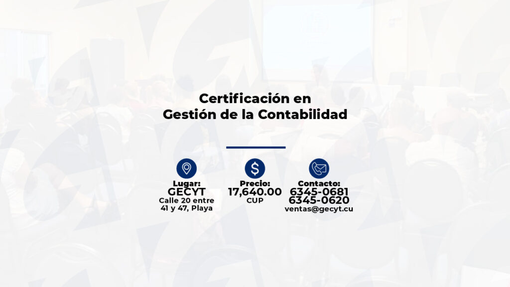 Certificación en Gestión de la Contabilidad